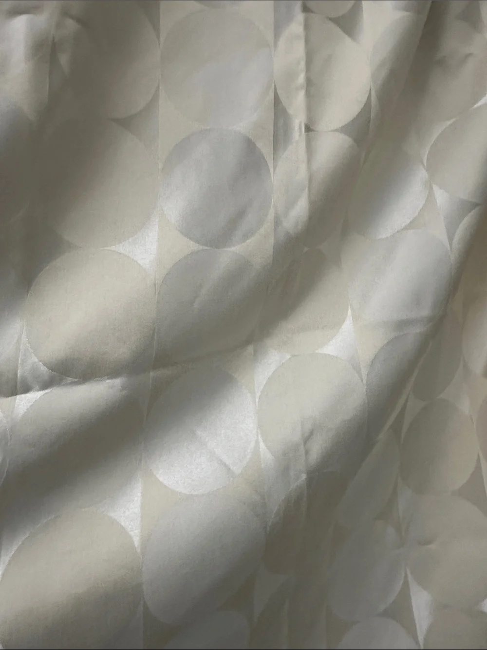 Unk Cream Geometric Dot Shower Curtain